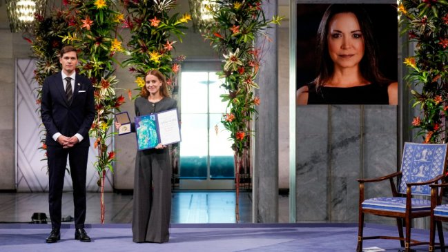 Premio Nobel de María Corina Machado fue recibido en Oslo por su hija