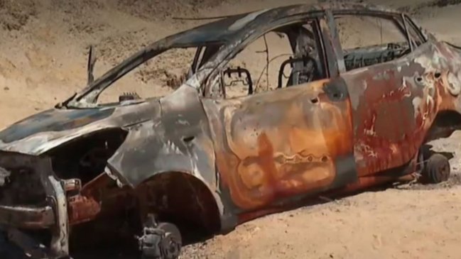 Encontraron quemado el auto usado por el turista turco desaparecido en Mejillones