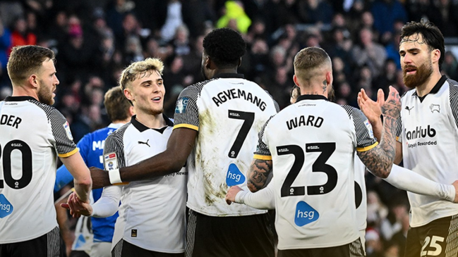 Brereton sumó titularidad en el empate de Derby County ante Portsmouth en la Championship