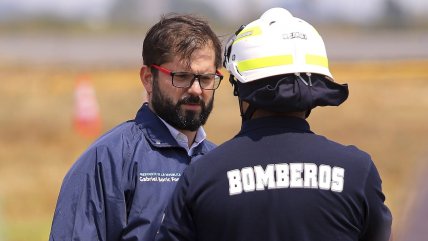   Incendios forestales: Presidente Boric arribó a la Región del Biobío 