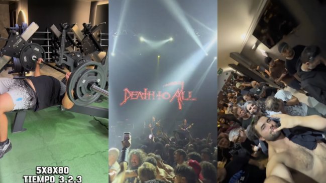 De oro y pesado: Lucas Nervi entrenó y se fue a ver death metal