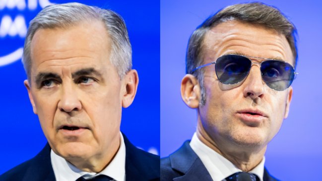 Davos: Carney y Macron alzan la resistencia contra la amenaza de Trump