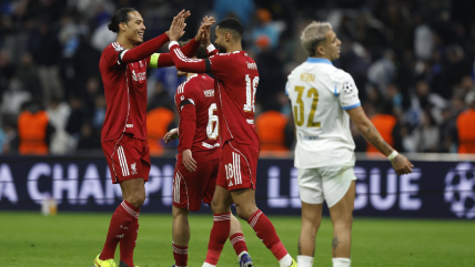   Liverpool goleó a Marsella y se mantuvo en zona de clasificación directa a octavos de Champions 