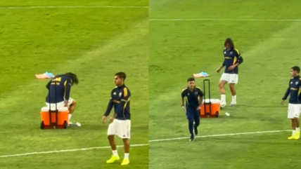   [VIDEO] La razón detrás del extraño calentamiento de Edinson Cavani en Boca Juniors 