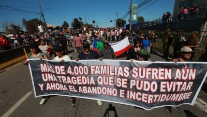   Damnificados por incendio en Penco exigen avances en reconstrucción 