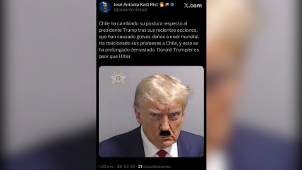 Hackearon redes sociales de Kast: Publicaron imagen trucada de Trump comparándolo con Hitler
