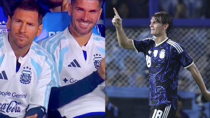   [VIDEO] Aplaudido por Messi: El golazo de Nico Paz en el duelo entre Argentina y Mauritania 