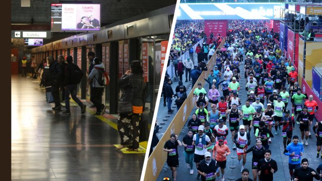 Metro adelantará sus servicios este domingo por el Maratón de Santiago 2026
