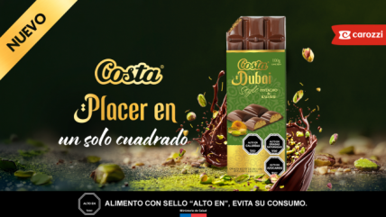   Costa lanza Dubai Style, chocolate inspirado en la tendencia mundial del chocolate Dubai 
