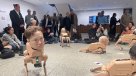Robots con caras humanas que crean arte en su 