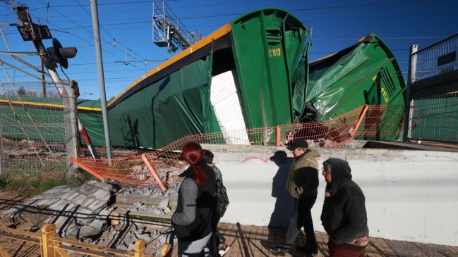 Tren que transportaba celulosa descarriló cerca de la estación Chiguayante del Biotrén