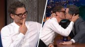 El cariñoso besito entre Pedro Pascal y Stephen Colbert