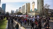 Alameda: Confech y escolares protestaron por recortes del Gobierno en educación