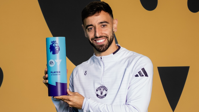 Bruno Fernandes fue elegido como el mejor jugador de la temporada en la Premier League