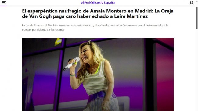 Siguen las críticas a La Oreja de Van Gogh: 