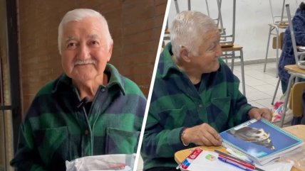   Adulto mayor de 78 años volvió al colegio para aprender a leer y escribir en Lo Barnechea 