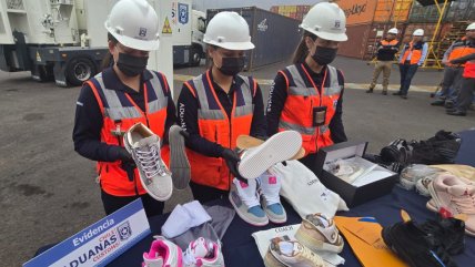   Aduanas incautó casi 10.000 zapatillas de lujo falsificadas en el puerto de Iquique 