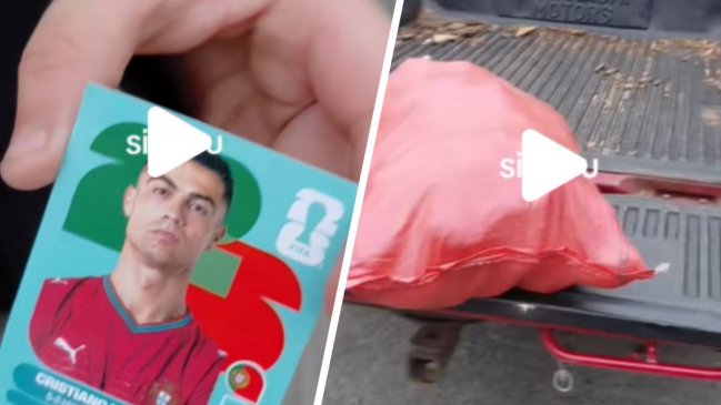[VIDEO] Niño se vuelve viral tras cambiar lámina de Cristiano Ronaldo por un saco de papas