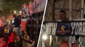 [VIDEO] Hincha de Colo Colo apareció en los festejos de los Knicks en Nueva York
