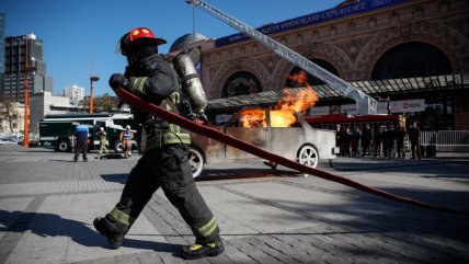   Con simulacro de emergencia se conmemoró el Día Nacional del Bombero 