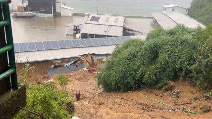   Estragos en el sur por río atmosférico: inundaciones, cortes de ruta por deslizamientos y apagones 