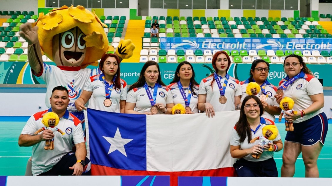 El gólbol femenino ganó la primera medalla colectiva del Team Parachile en Valledupar 2026