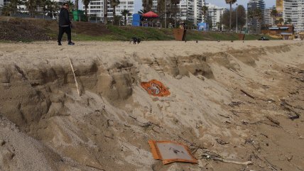   Mal tiempo causó estragos en las playas de Viña del Mar 