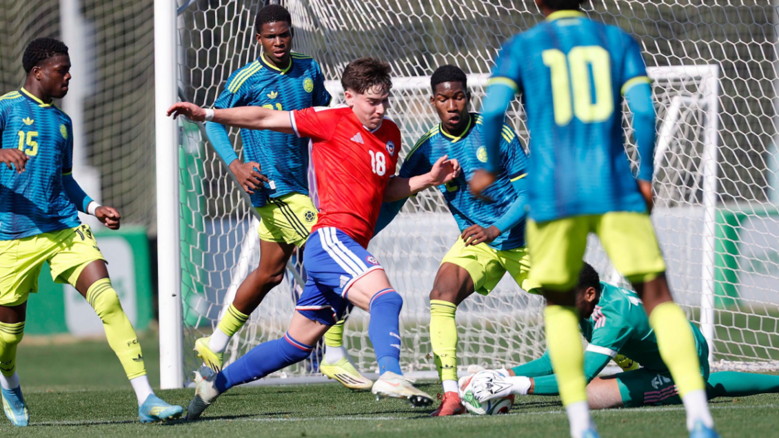 La Roja sub 17 tropezó en su segundo amistoso con Colombia rumbo al Mundial