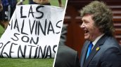 Milei y el uso de la bandera de Malvinas en el Mundial: 