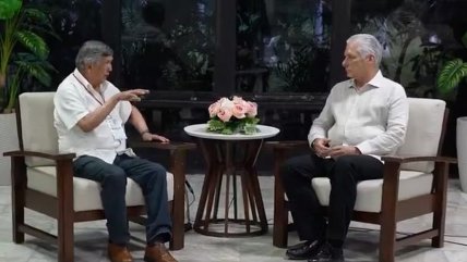   Carmona viajó a Cuba por segunda vez este año y se reunió con Díaz-Canel 