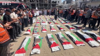   Sepultan en Gaza restos de 50 personas muertas por ataques de Israel en 2023 