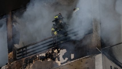   Cerrillos: incendio en block de departamentos dejó dos fallecidos 