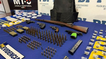 Narcos de San Bernardo tenían un fusil y munición de guerra