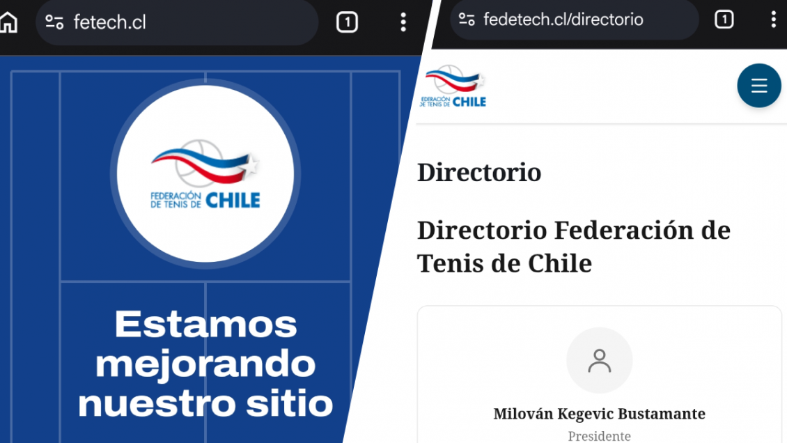 Sigue la disputa con Kegevic: Federación de Tenis acusó creación de sitio web extraoficial
