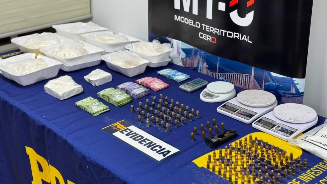 Estación Central: PDI desarticuló banda narco e incautó más de $100 millones en drogas