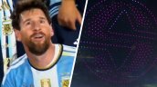 [VIDEO] La insólita publicidad en el show de drones en la despedida de Messi