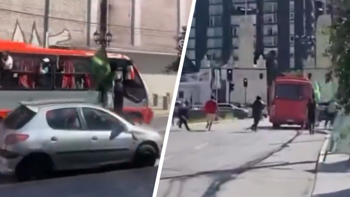 Bus con barristas de Wanderers fue atacado por hinchas de U. Española fuera del Santa Laura